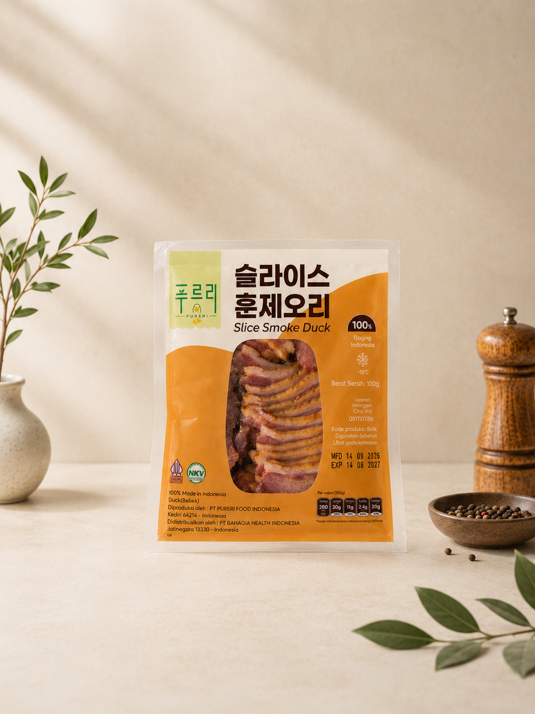 푸르리 훈제오리 100g 제품